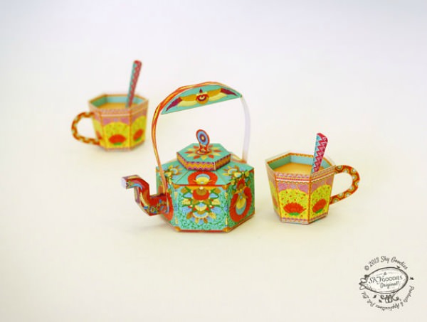 DIY Paper Toy Masala Chai Tea Set - Sky Goodies