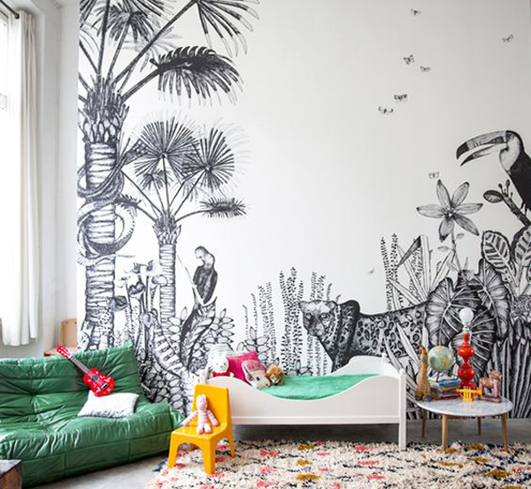 habitacion-infantil-mural-selva