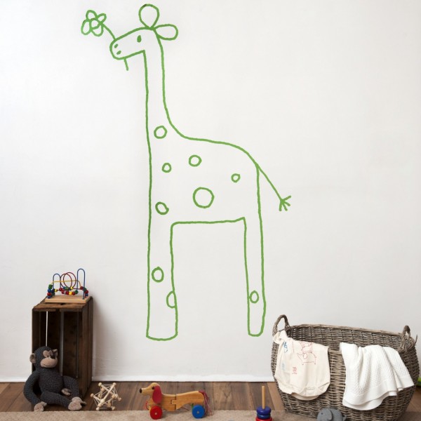 vinilo-niños-jirafa