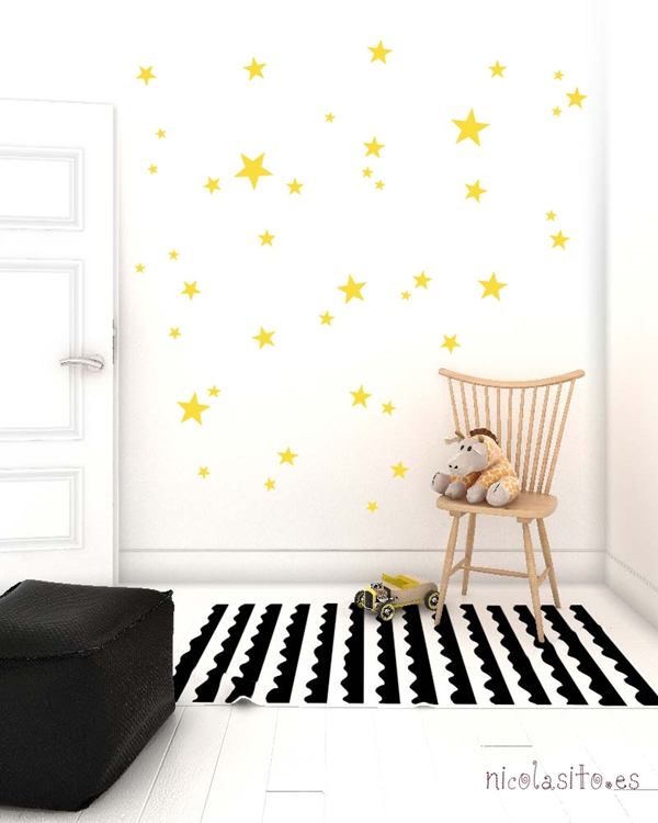 yellow-stars-wall-stickers