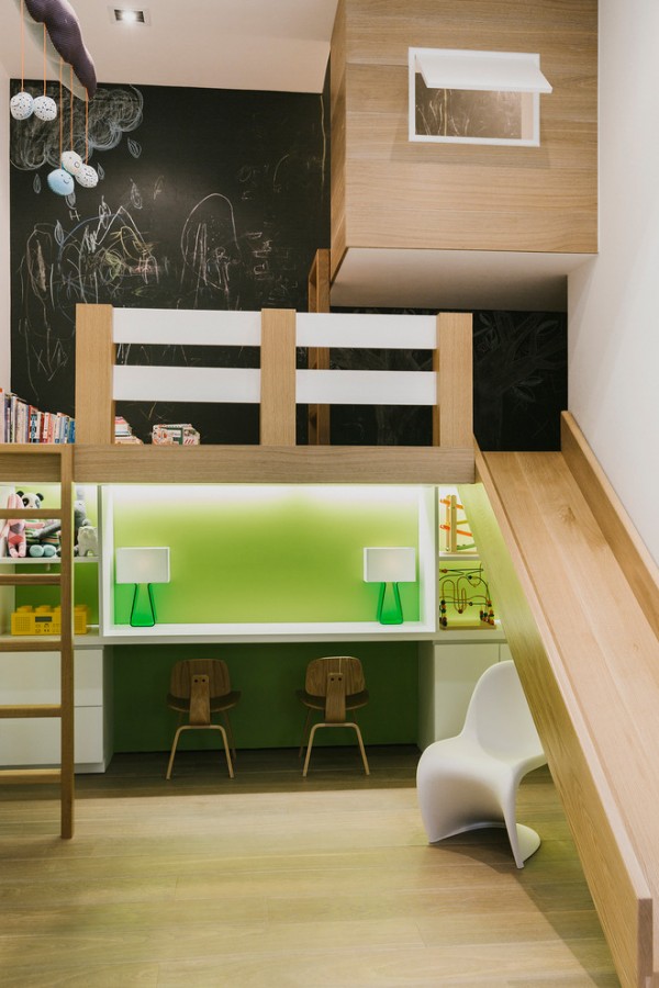 habitacion-niños-diseño-tobogan