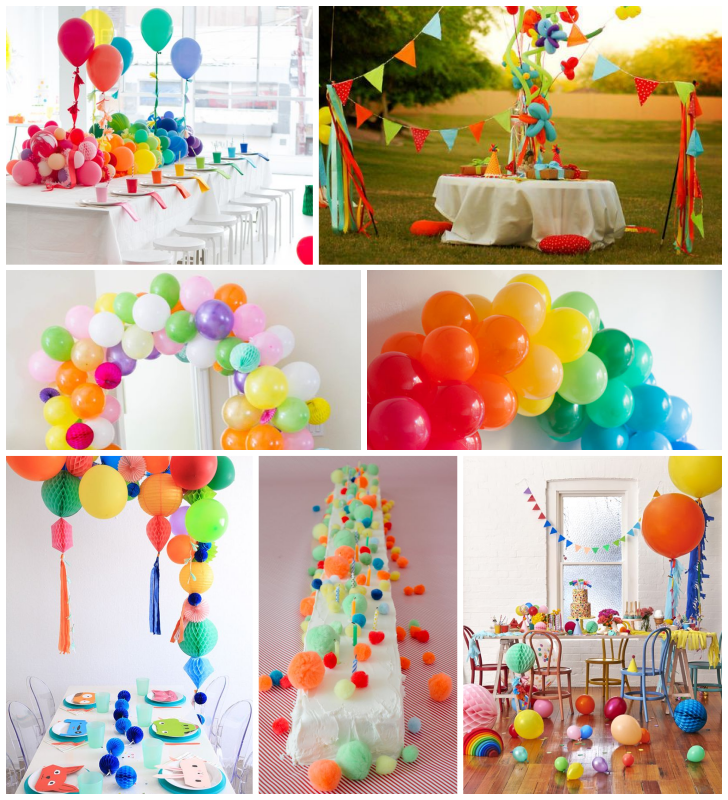 7 ideas con globos y pompones una fiesta Perfecta - DecoPeques